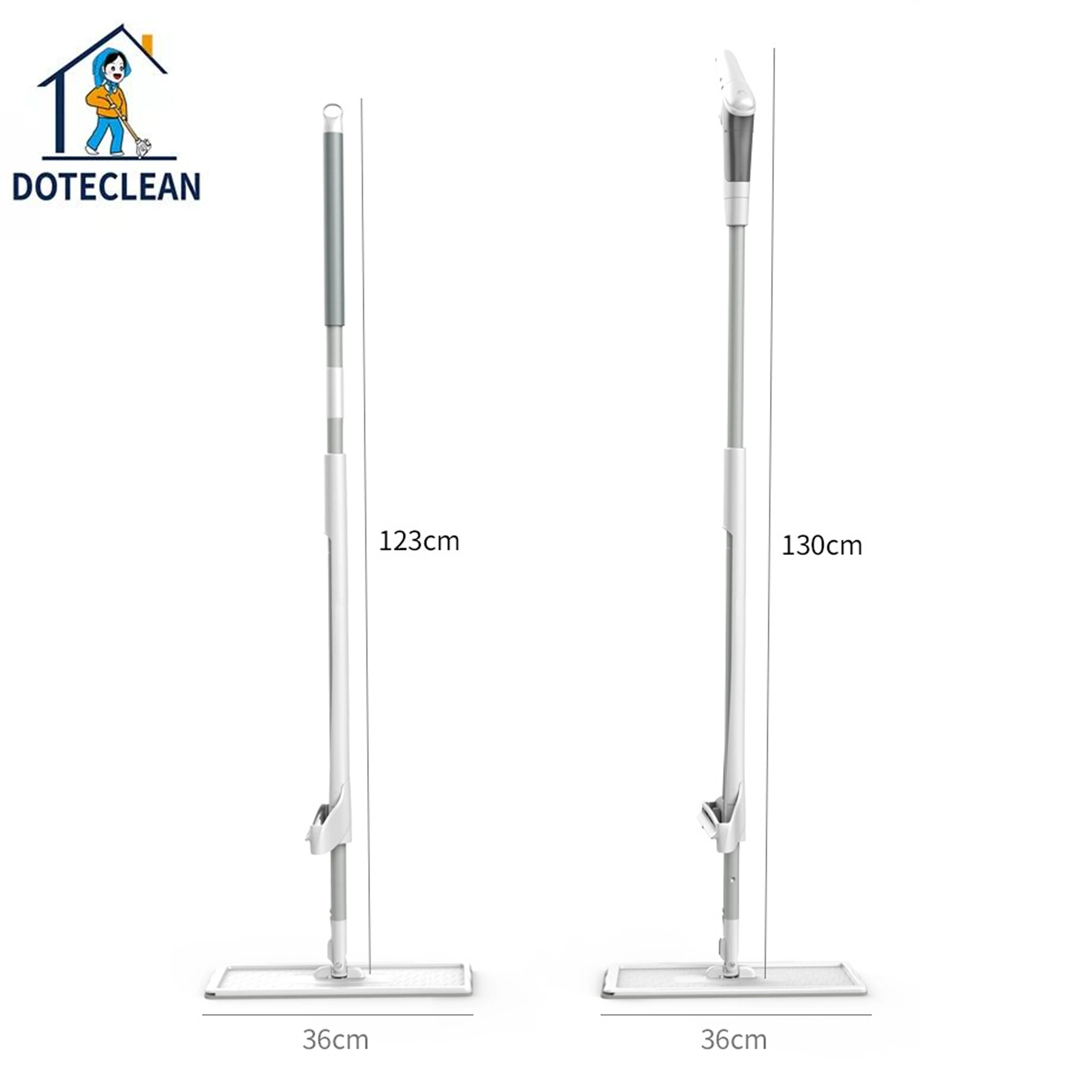 

2023 New water spray hands-free three-in-one microfiber flat mop dry and wet dual-use wood floor tile bathroom household