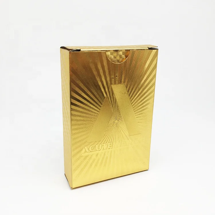 

Custom 999.9 24K Silver Gold Plated Foil Poker Playing Card Box