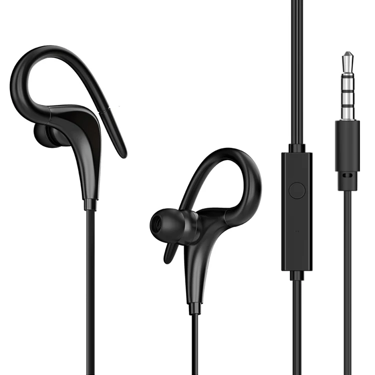 

Sweatproof Wrap Around Earphones Wired Sports Earbuds with Over Ear Hook