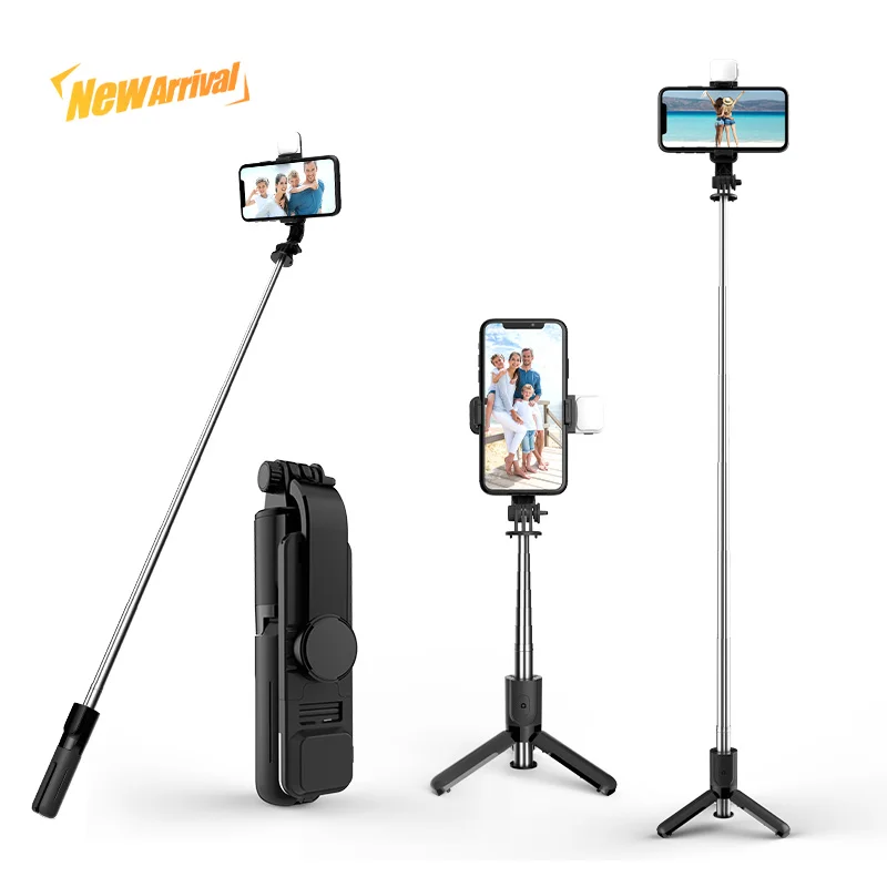 

New May 2021 L11S Flexibel Selfie Stick Mini Handheld Phone Tripod Small Selfiestick With Fill Light