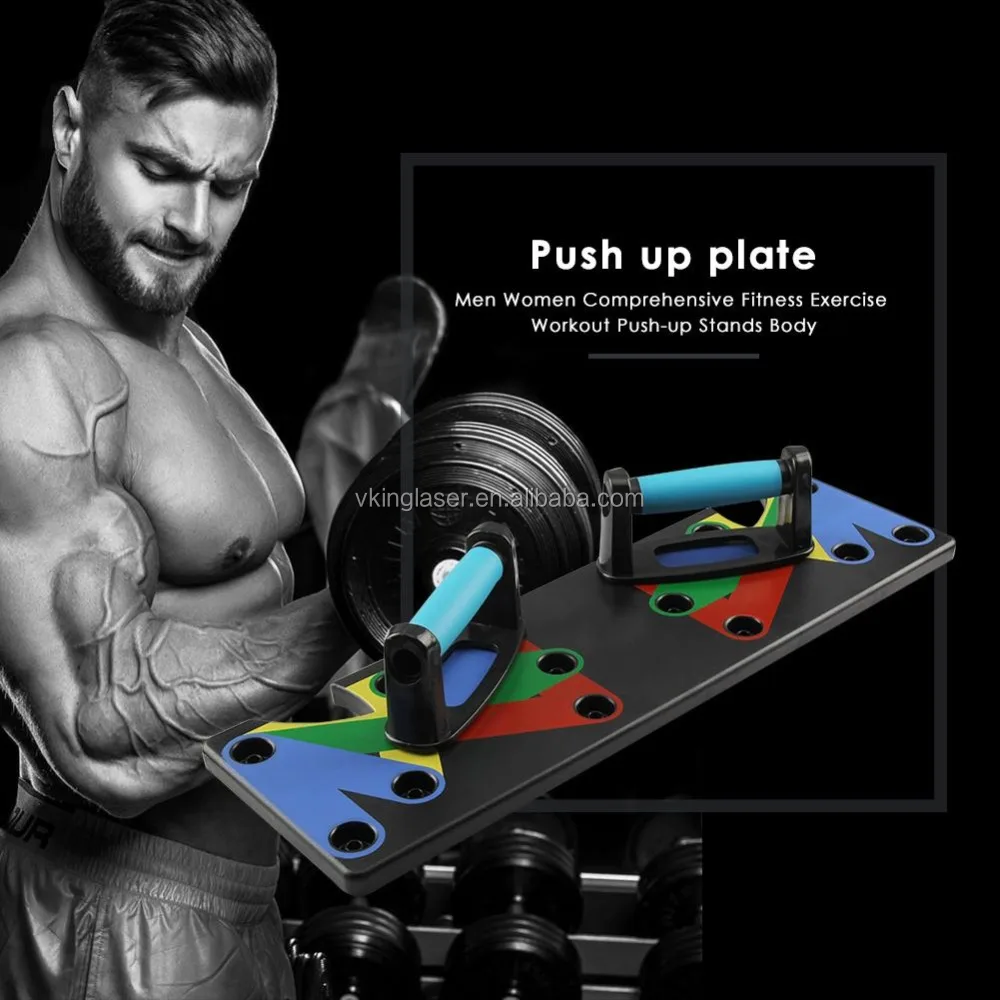 12in 1 Push Up Stands Rack Board System Fitness Workout Train Gym Exercise Stand 