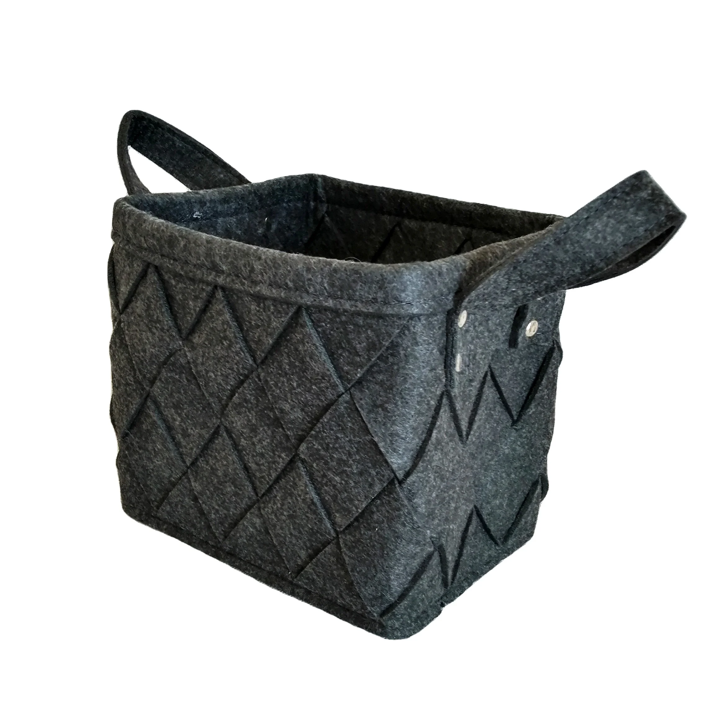 

Custom felt baskets for gifts sturdy firewood basket, Grey or customized