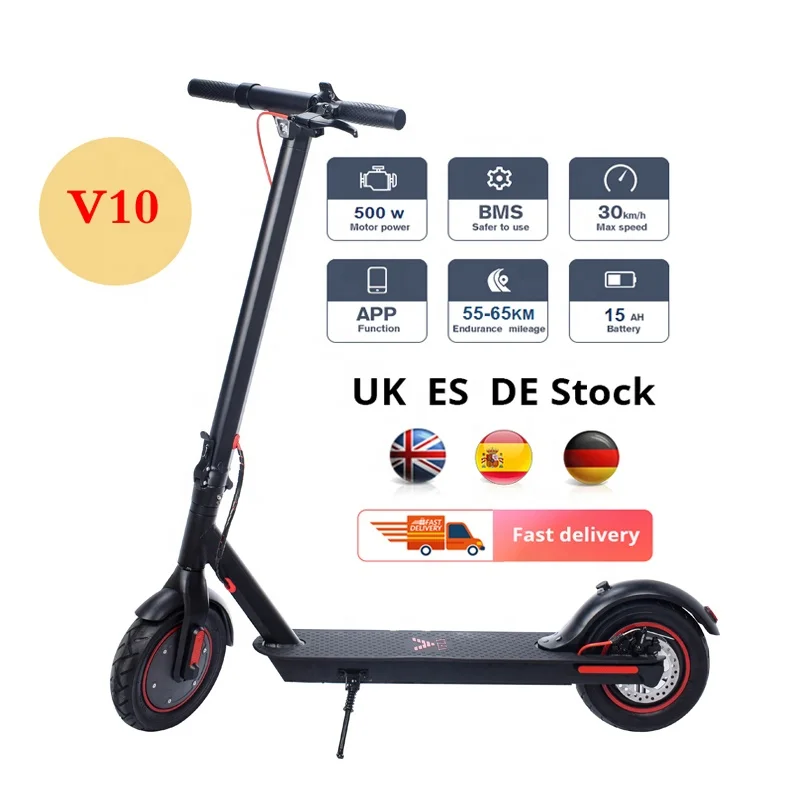 

Europe Stock E Scooter Adult Folding Fast Electric Scooter 500w big powerful E-scooter V10