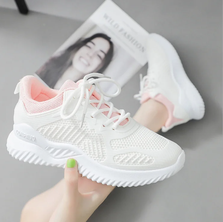 

Women Shoes New Arrivals 2020 Casual Sport Breathable Mesh Running Shoe Low Price Chaussure Femme China Women Shoes, As picture