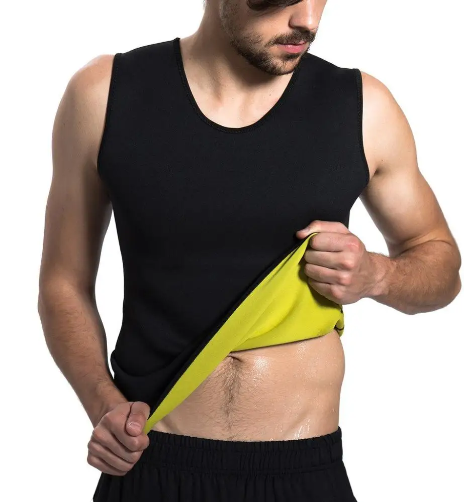 

Best Selling Hot Body Shaper Tank Top Ultra Sauna Suit Waist Trainer Neoprene Slimming Vest For Men, Black