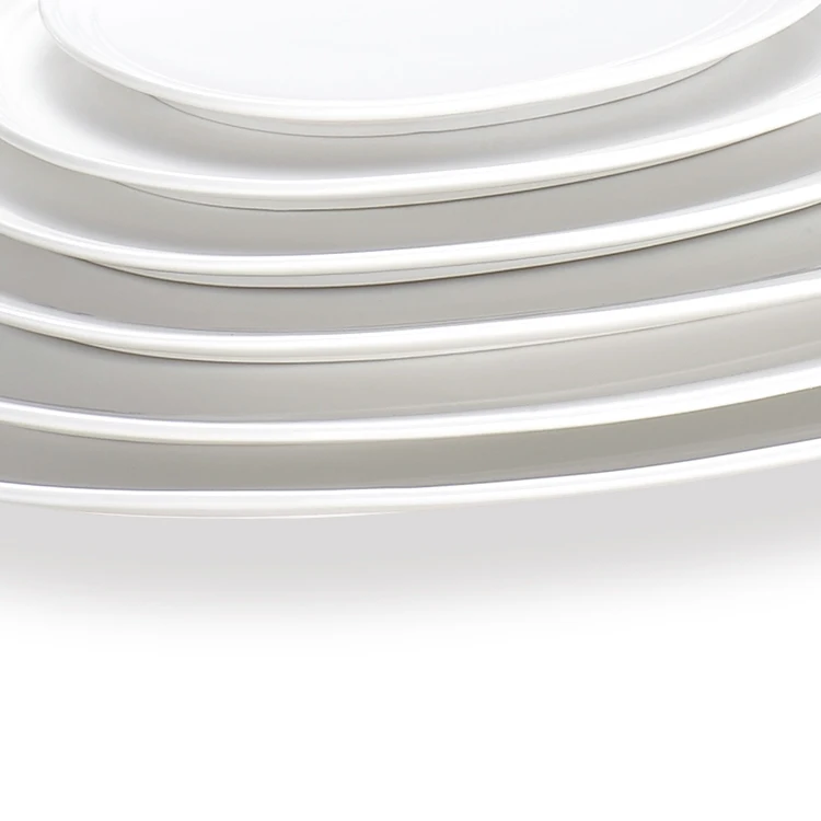2023 New Product Wedding Hotel Catering Restaurant Dinnerware Tableware Stoneware White Dinner Dessert Porcelain Ceramic Plates