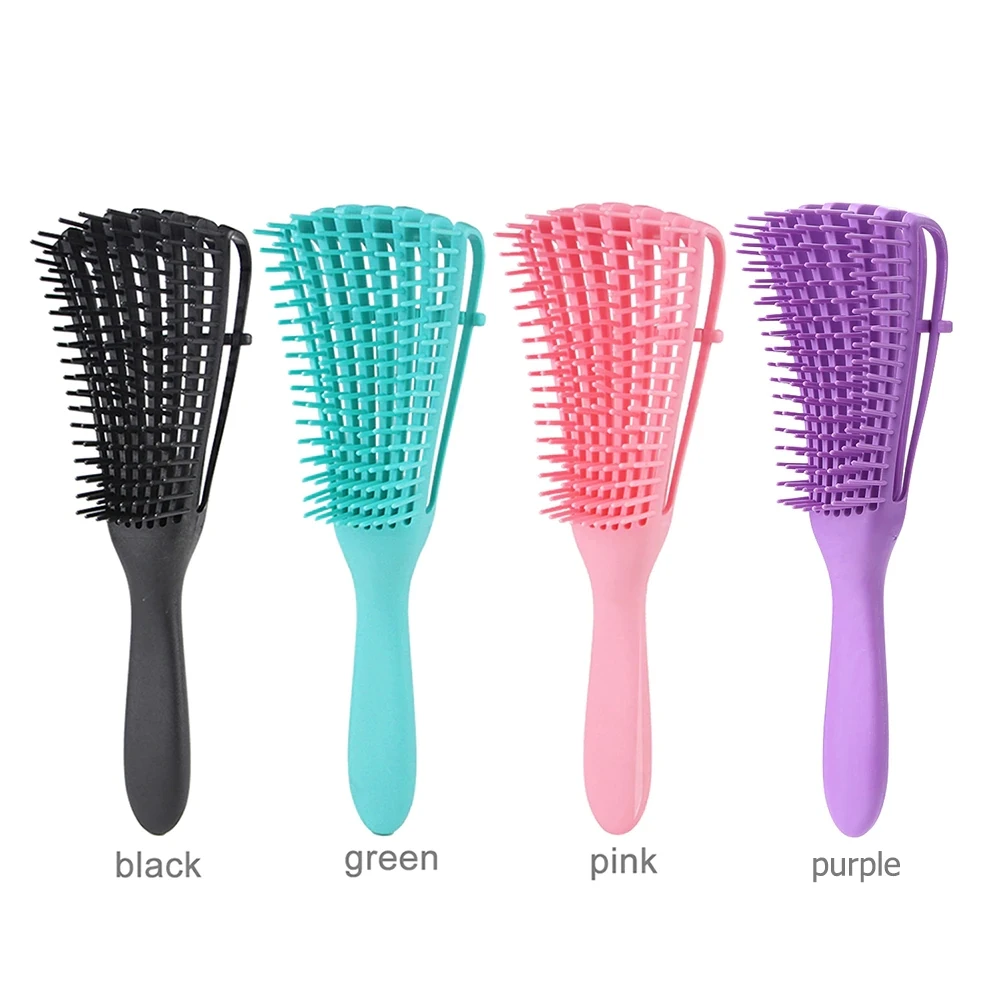 

Plastic Octopus Eight Rows Hair Detangler Brush For Woman Curly Hair Custom Logo Vent Detangling Hair Brushes