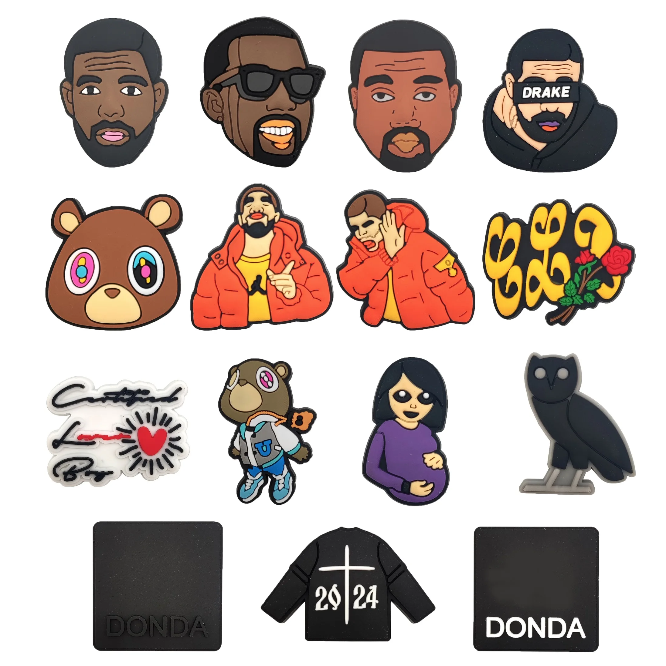 

New Drake Shoe Clog Charm Soft PVC Custom Shoe Charm for kid Clog Accessory Designer charms amazon, Picture