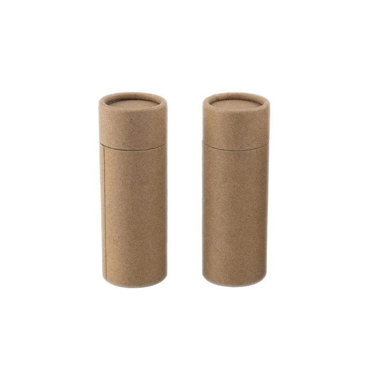 

Wholesale cardboard biodegradable round push up kraft paper lip balm tubes box packing cosmetic containers