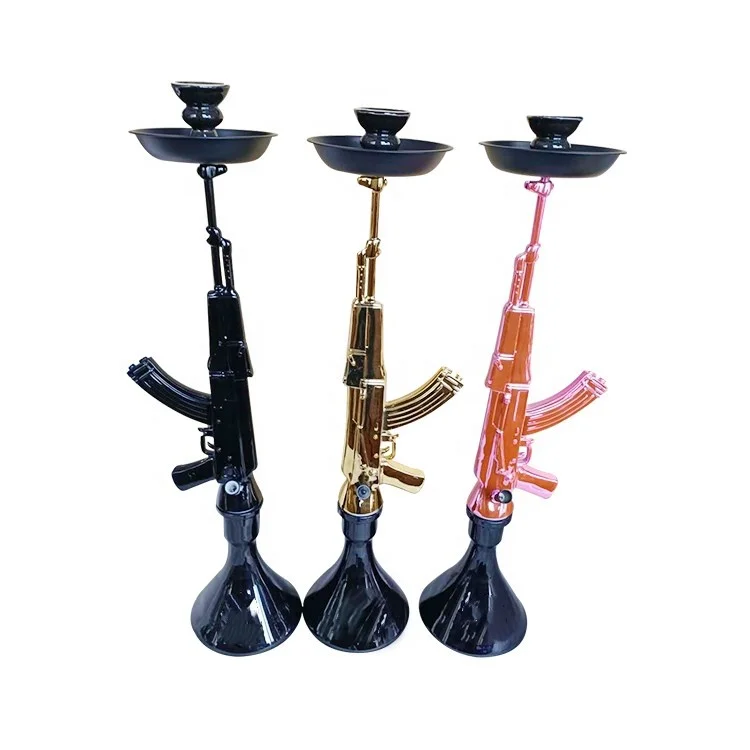 

Unique Design China Luxury Portable Germany AK47 Gun Shisha Hookah, Golden,black,pink, silver