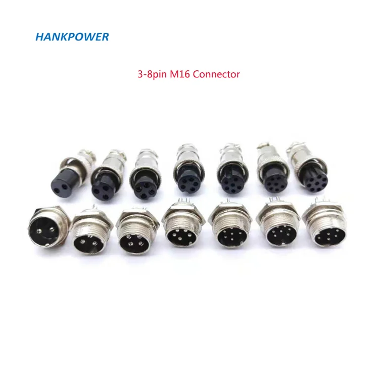 

M16 Aviation Socket Connector GX16 Plug Socket GX16 2 3 4 5 6 7 8 Pin Connectors