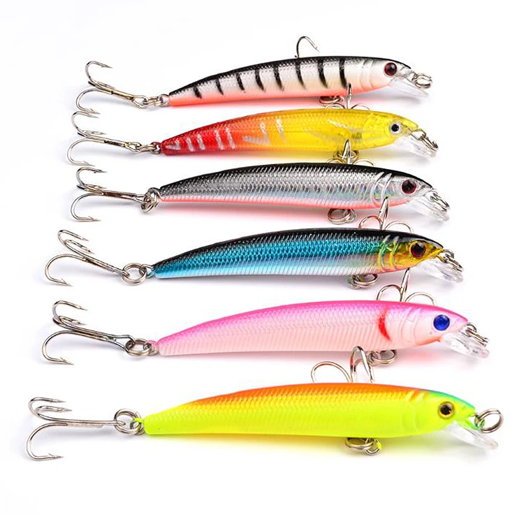 

WEIHE wholesale china artificial bait 7.5cm 4.5g small minnow hard fishing lure peche, See details