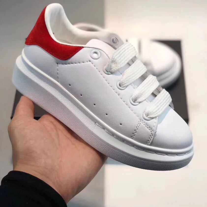 

Top Original Quality kids shoes unisex allexander white leather flats queen children casual tennis Putian shoes sneakers, 6 colors