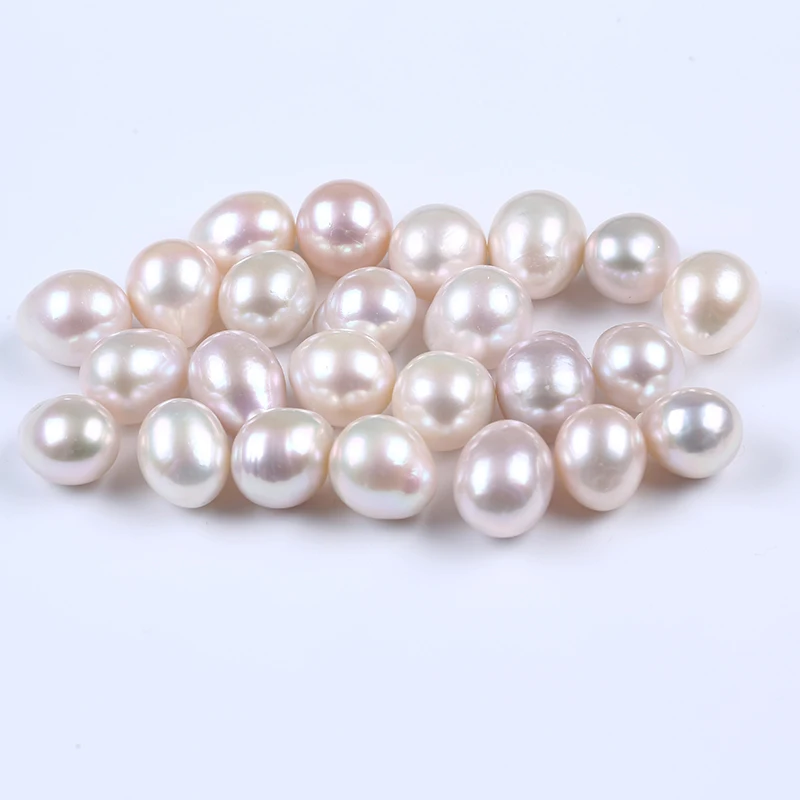 

White 10.5-14mm drop baroque loose freshwater pearls bead