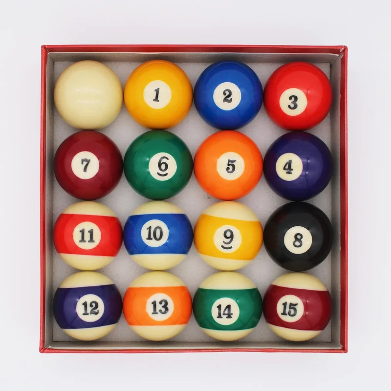 

Factory Stock price Colorful box 57.2MM Billiard Ball set 16x Pool ball 2-1/4inch