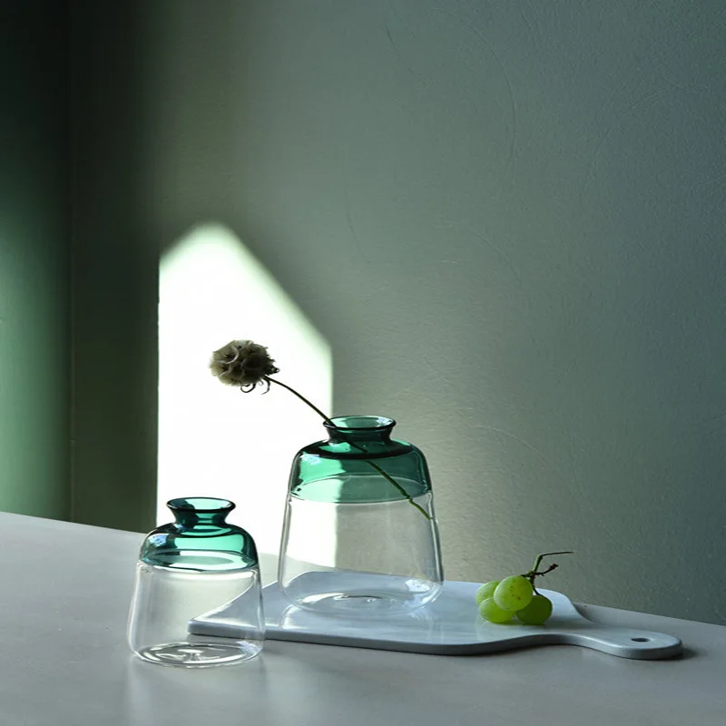 

Glass Vase Home Dried Flowers Aromatherapy Bottle Decorative Ornaments Glass Flower Vase Arrangement Home Decoration, As photo