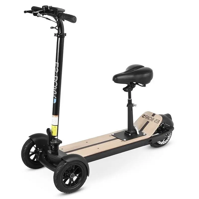

popular products 2021 adults folding With seat 3 wheel electric scooter sale, 5 optional grips or pure black