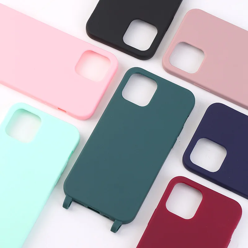 

Lanyard hulle accessories For iphone 11 pro max Phone Case With Hook TPU case for iphone 12 case without strap