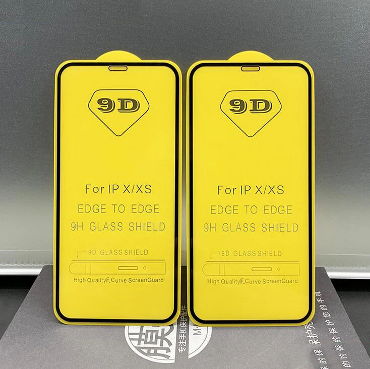 
Factory Wholesales for iPhone X/XS iPhone 12 Fullcover FullGlue 9D Tempered Glass Screen Protector 