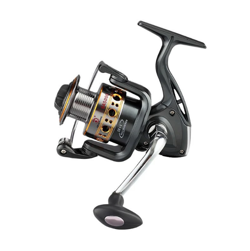 

Amazon Hot Sale GA 1000-7000 Sizes Fishing Equipment Wheel Metal Spinning Fishing Reels, Black