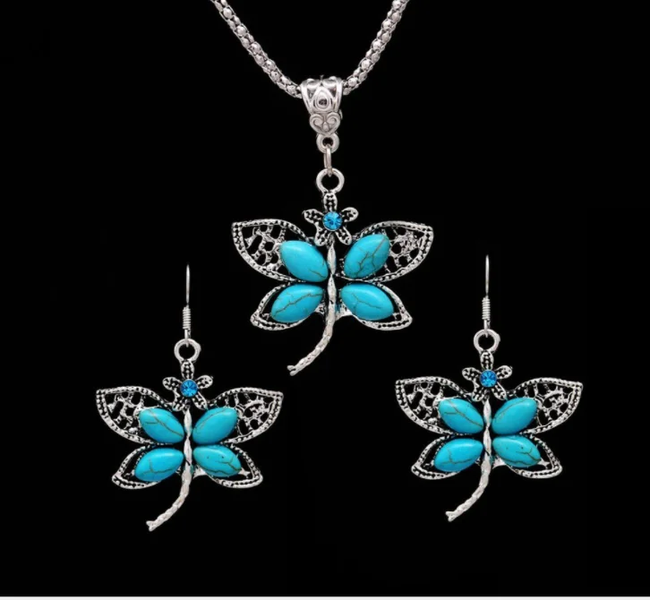 

National turquoise small butterfly earrings amazon hot accessories earrings, Gold color