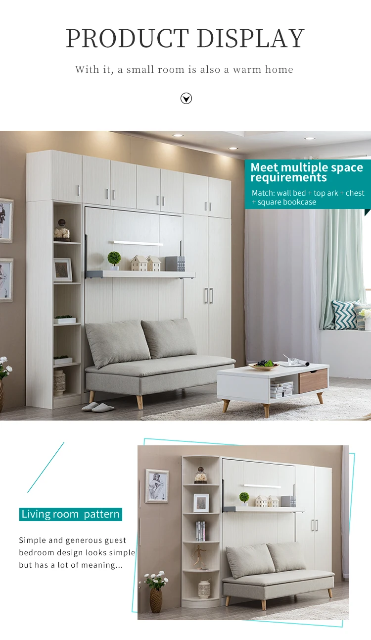 Hot Sale Smart Furniture Apartment Innovative Foldable Wall Mounted Bed