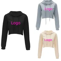 

2019 Custom Logo Own Design Winter Wholesale Plain Pullover Sweatshirt Cropped Top Hoodie Manufacturers