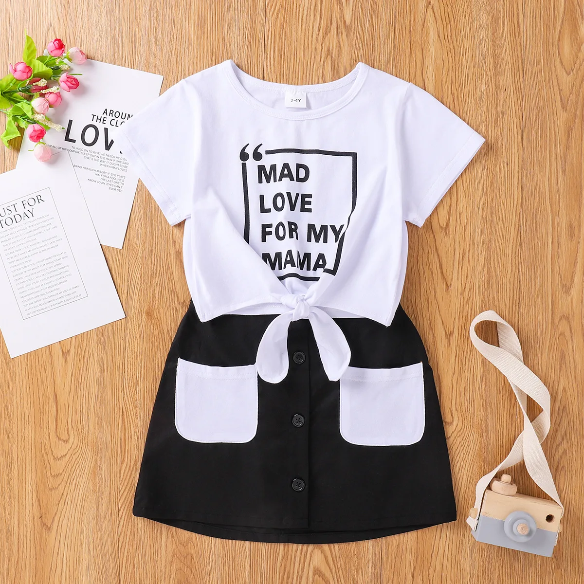 

Baby Girls Summer Letter Printed Toddler Kids Baby Girls Clothes Shirts Tops Skirts Outfits Baby T Shirt Mini Skirts Outfits