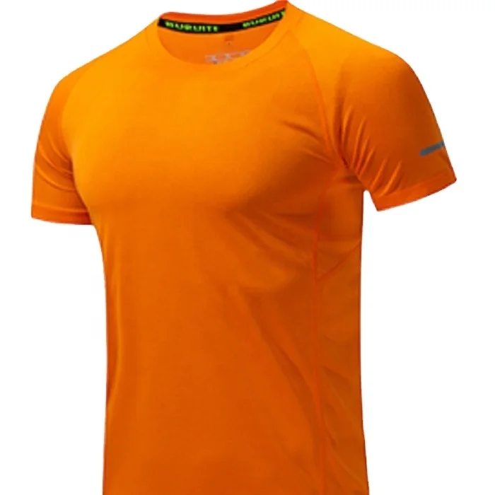 

2022 Amazon Wholesale O-neck Short Sleeve Running Training Jogging Yoga Tight Gym Fitness Set Workout T-shirt Sportswear For Men, Customized colors