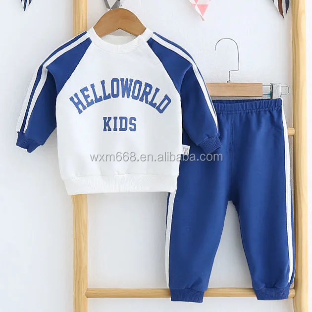 

2020 Autumn And Winter Comfortable 2-Pieces Sets Long Sleeve And Trousers Boy Girl Clothes Sets With Knitted Fabric