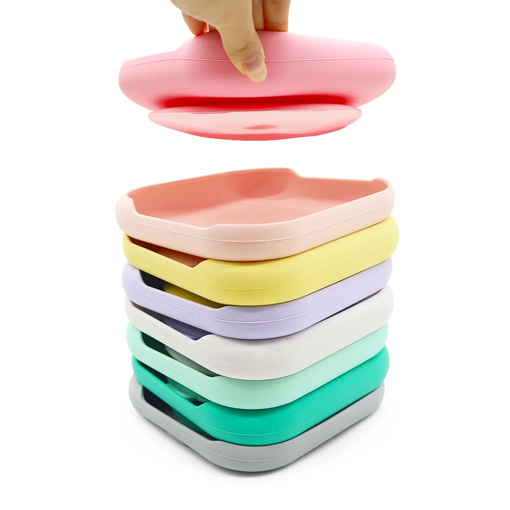 

New Design Kids Silicone Grip Dish Toddler Feeding Suction Silicone Baby Plate, 13 colors and customized color