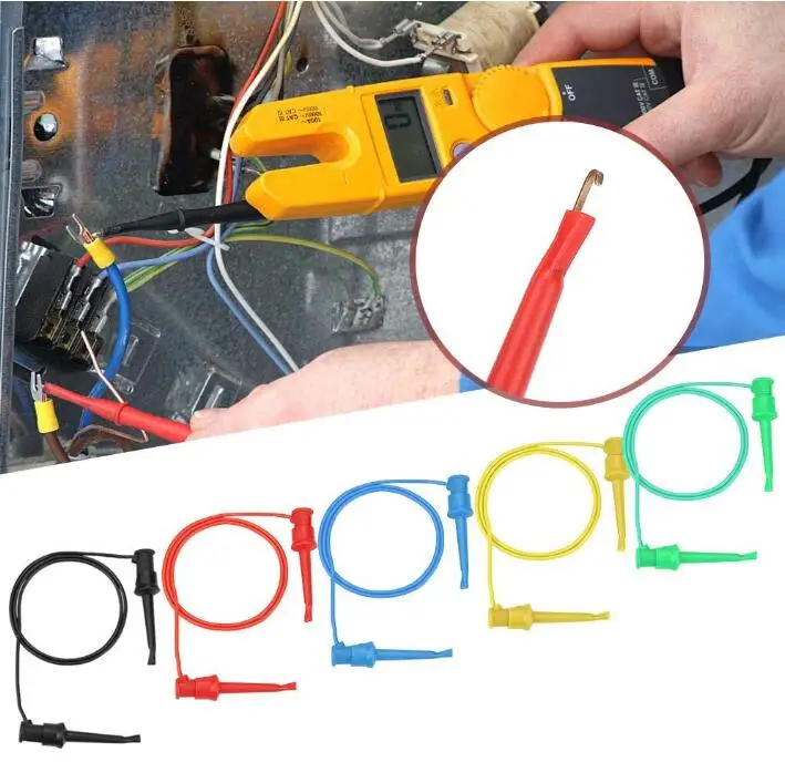5pcs Colorful Mini Grabber Test Leads Test Hook cable for Multimeter Electrical Test - ANKUX.COM