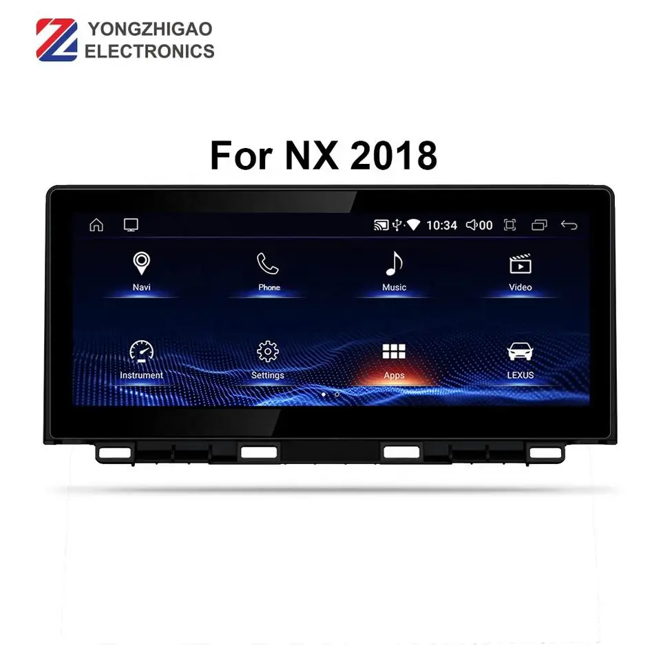 

YZG Car DVD Player Android 10 Nx300h Nx200t Upgrade Front Digital Dashboard Car Play Screen 64GB NX GPS For Lexus 2018 2019 2020