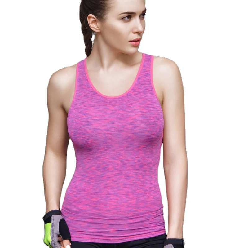 

Women's stretch tights running quick-drying breathable top workout clothes sports vest