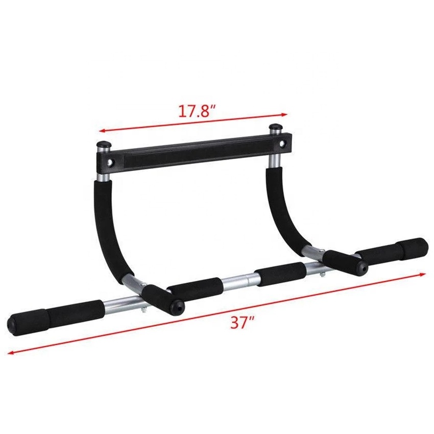 

Exercise Door Gym Bar Horizontal Wall Mount Chin Pull Up Bar, Black