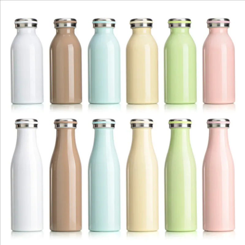 

Everich 350ml 500ml 750ml double wall 18/8 BPA free stainless steel vacuum insulated milk water bottles, Customized color