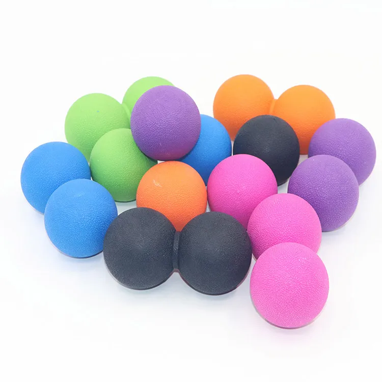 

Muscle Relaxation Exercise Sports Fitness Yoga Peanut Massage Ball for Press Relief, Pink/black/purple/blue/green