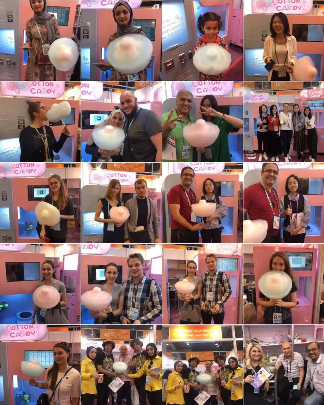 Magic Candy Intelligent Candy Flower Floss Vending Making Machine/Automatic Cotton Candy Machine with Super Touch Advertising