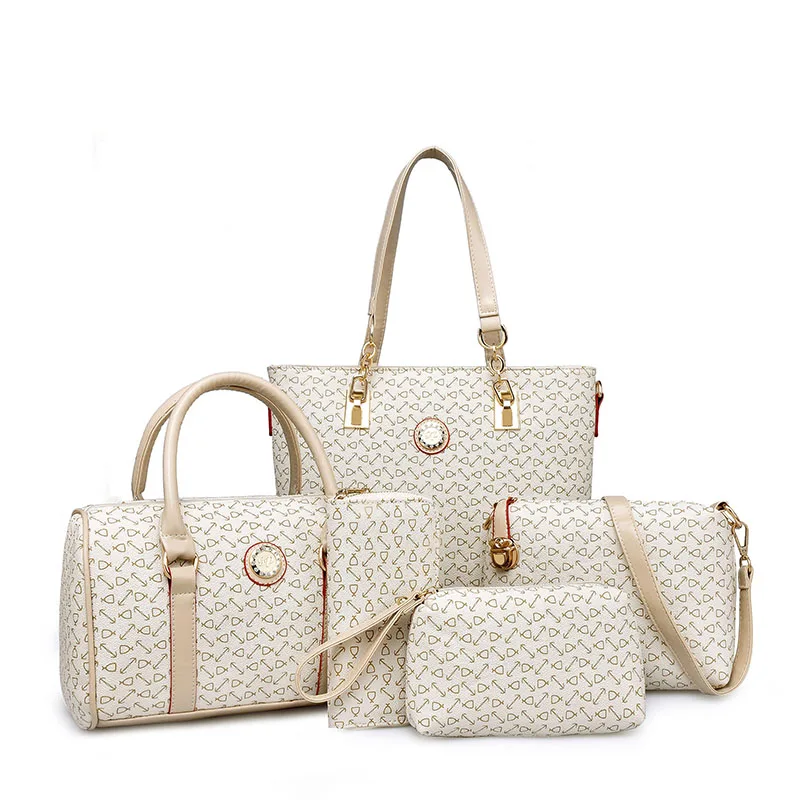 

Hot selling brand luxury ladies fashion white money leather bags handbag sets, Popular colors