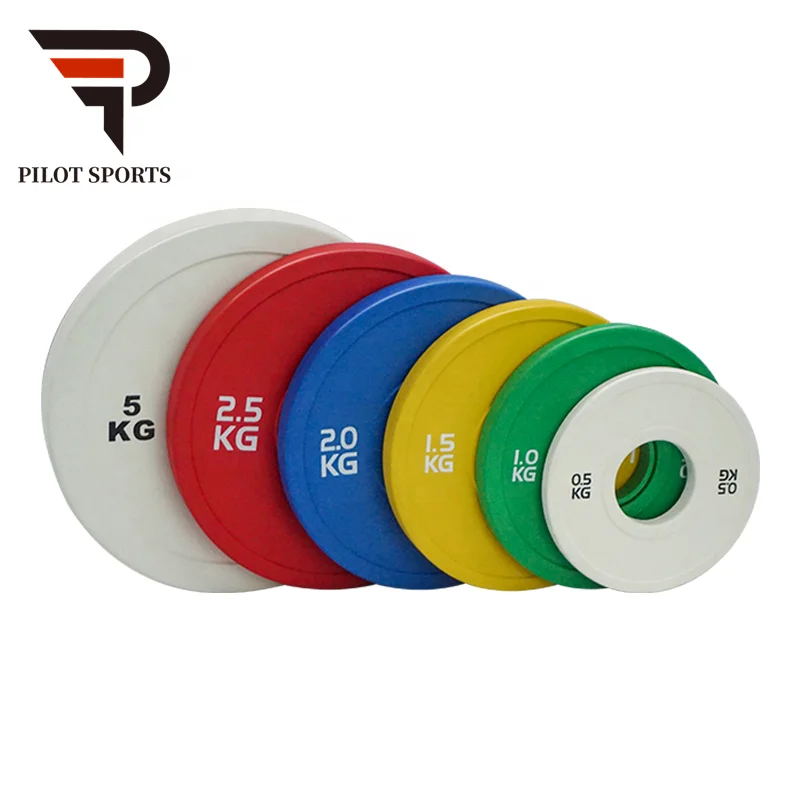 

Weight Change Plates Colorful Gym Rubber Fractional Plates, Red white blue green yellow