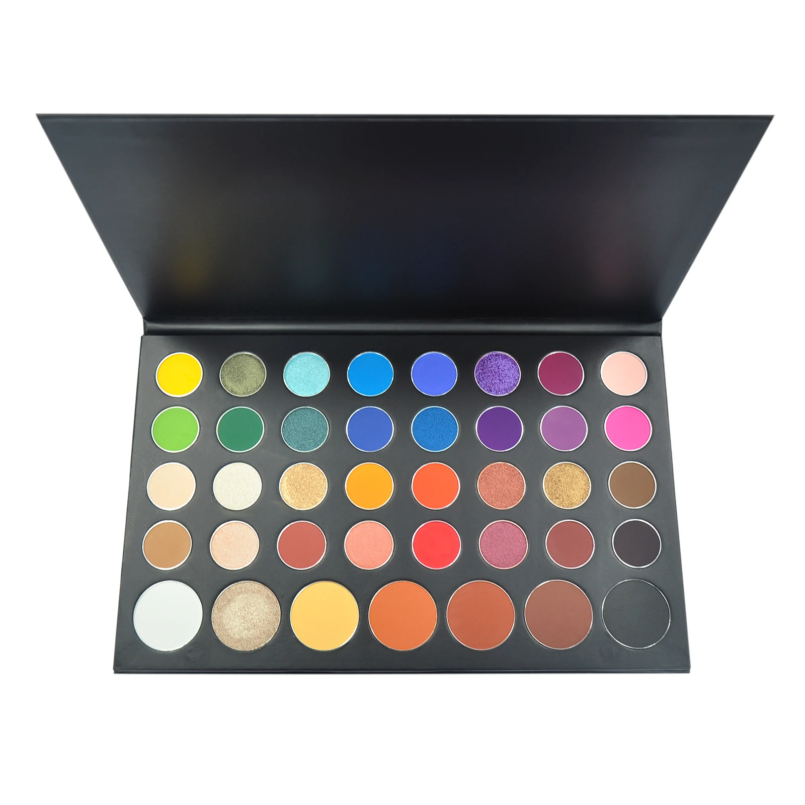 

high quality makeup eyeshadow palette brand wholesale luxury nude round eyeshadow palette private label, Matte.shimmer.glitter colors