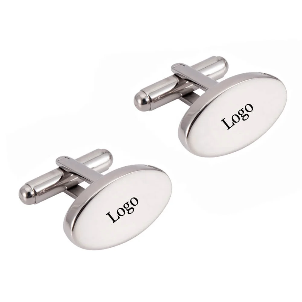 

Energinox Simple Make Made Blanks Men Stainless Steel Custom Logo Cufflinks