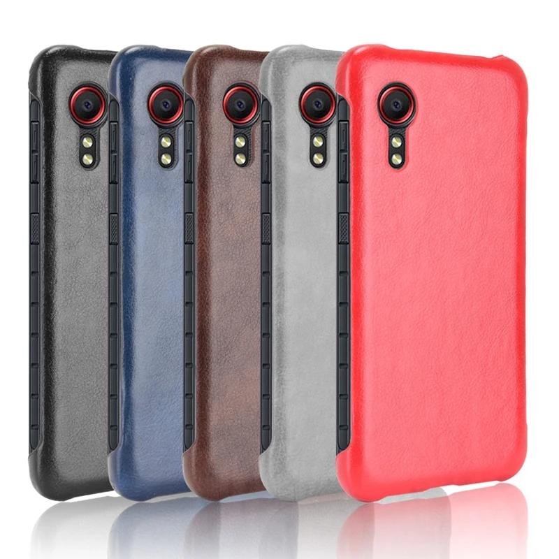 

Litchi Pattern PU Leather Matte Hard PC Mobile Phone Case For Samsung Galaxy Xcover 5 X Cover 5 A32 A52 A72