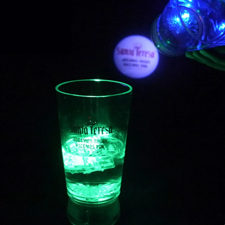 

Eco-friendly projection led light drinking cups reusable plastic wine cup, Clear or customized