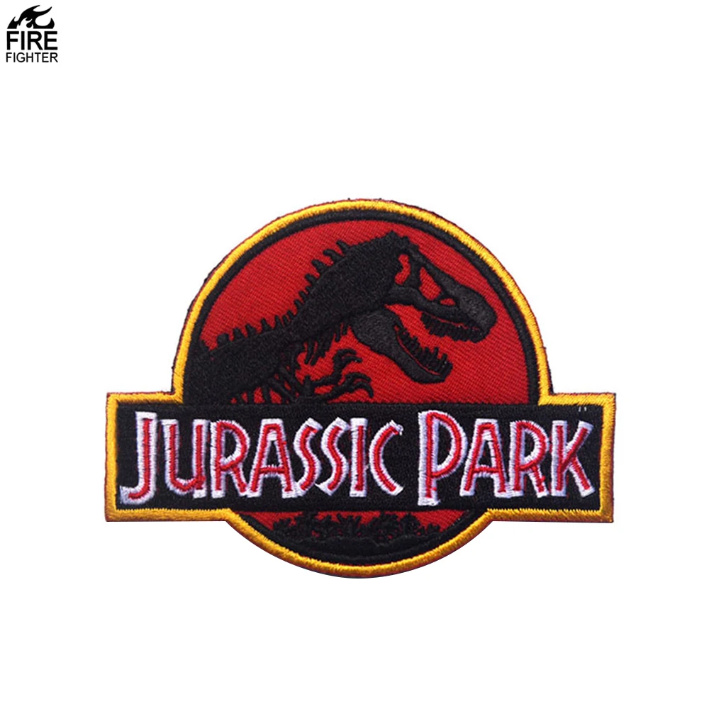 

Jurassic Park Embroidered Arm Patch Hook Loop Tactics Patch V00089, Customized colors