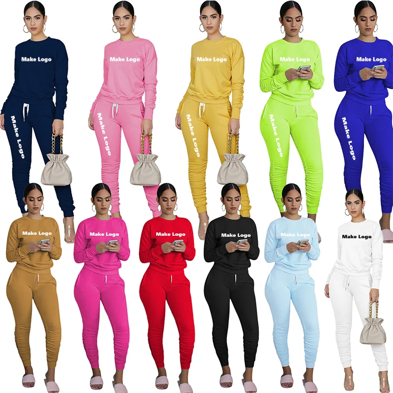 

C22-1 sport ladies joggers pants women's trousers womens sweatsuits 2021 women hoodies fashionable two piece high waist fall set