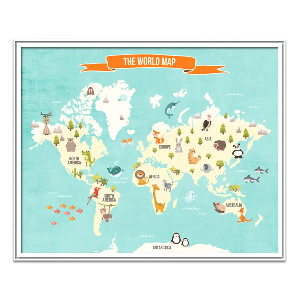 Custom High Quality Professional Kids World Map Buy Kid World