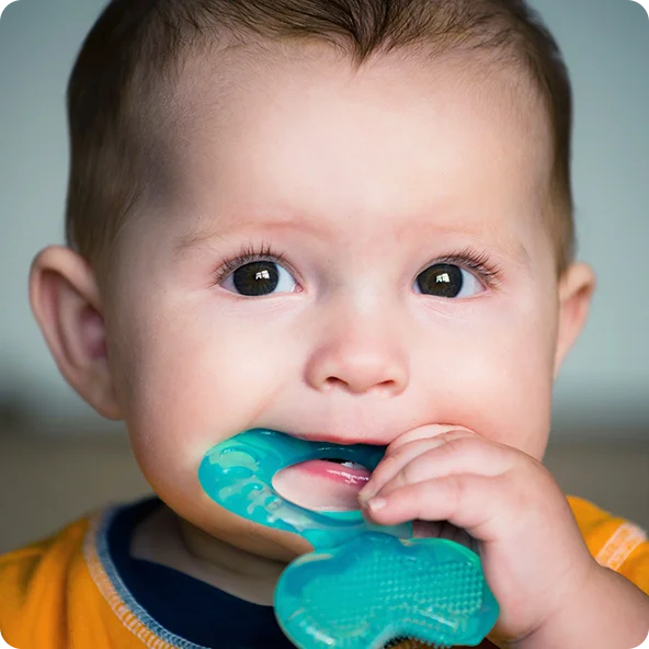 Various Shapes of EVA Baby Teether Water Filled Baby Teething Toys Cute Baby Teether Plastic Soft Teething Toy