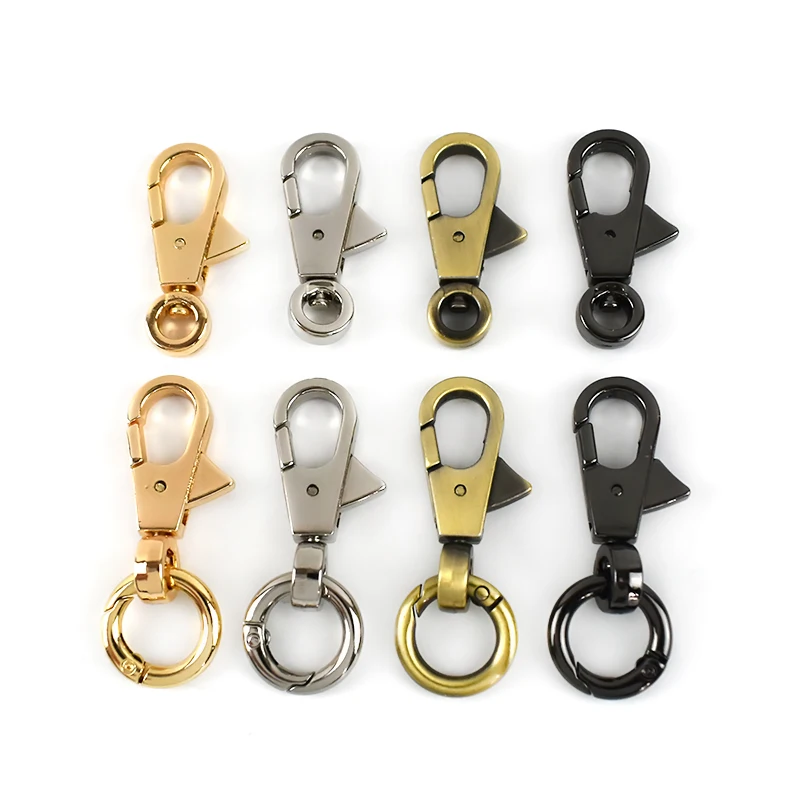 

Meetee BF773 Key Chain DIY Handbag Hardware Accessories Alloy Lobster Clasp Spring Loop Connection Hook Buckle