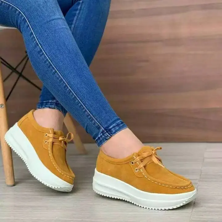 

2022 women relax sneaker Anti-Slippery high heel sneakers women, Color